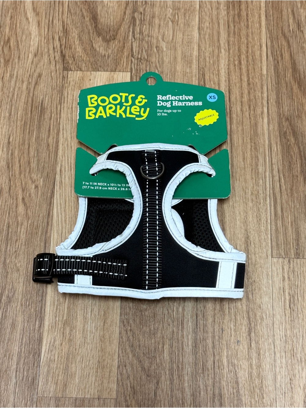Boots & Barkley Reflective Dog Harness Black XS Adjustable Mesh NEW